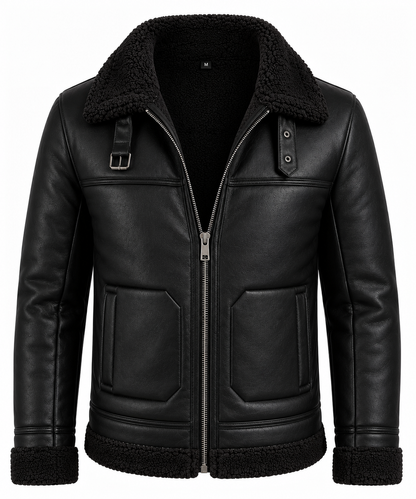 Chaqueta en Cuero con Gamuza – Interior En Algodón Peruano