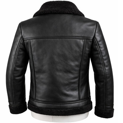 Chaqueta en Cuero con Gamuza – Interior En Algodón Peruano